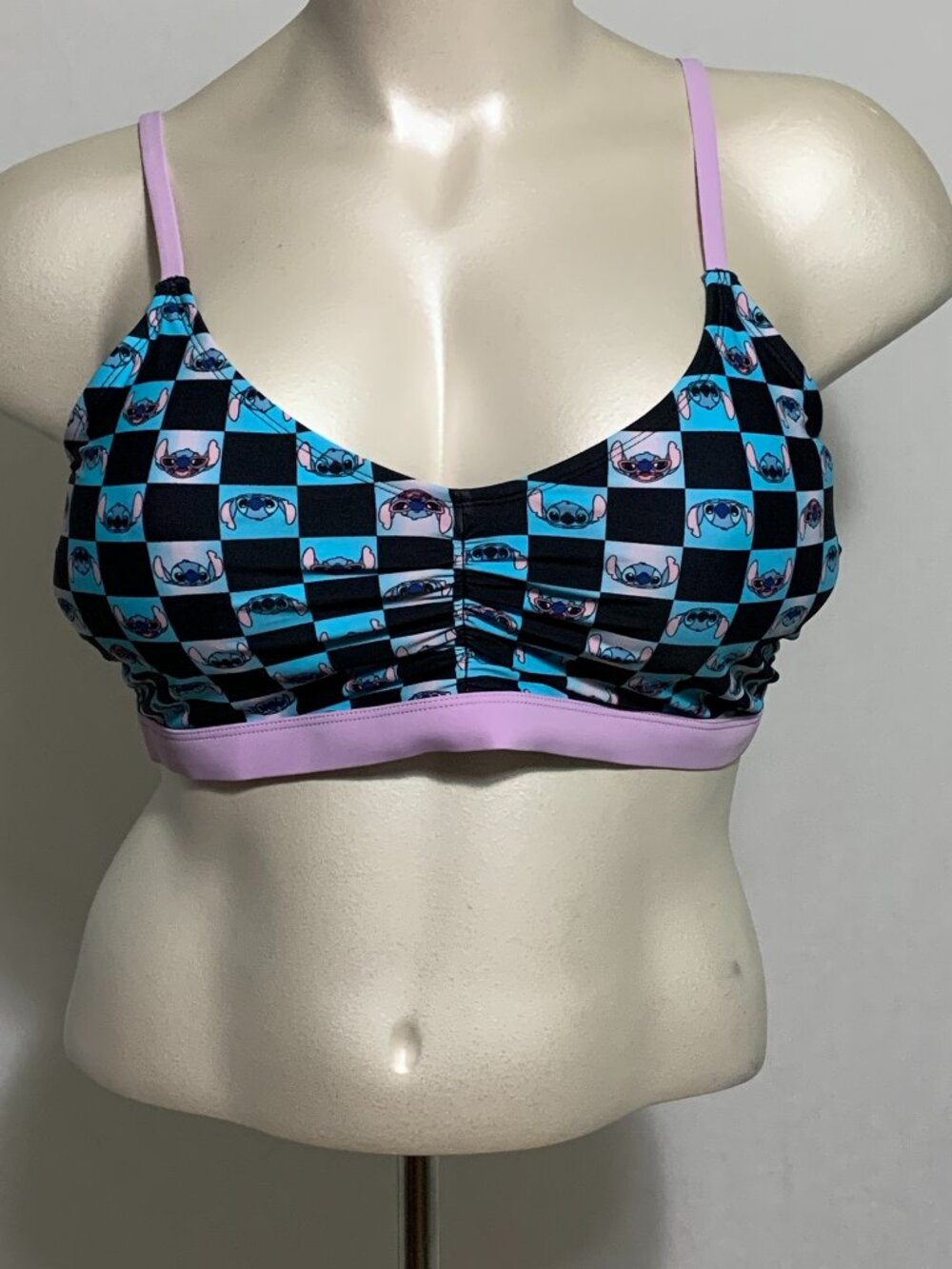 Hot Topic Disney Lilo & Stitch Check Swimsuit Swim Bikini JUNIORS Womens 2X XXL